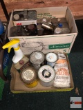 Painting supplies - Stain, Stain cloths, LInseed oil, thinners