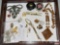 Jewelry - Misc. Pendants, whistle key chain, stick pins, adv. pins, hair pin, brass clothes pin etc.