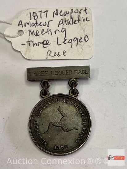 Jewelry - Medal Pendant, 1877 Newport Amateur Athletic Meeting, Three legged Race