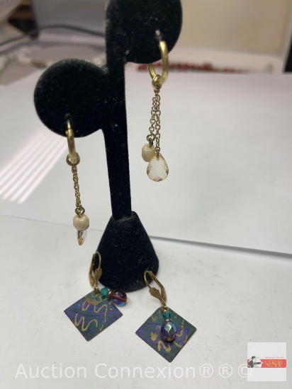 Jewelry - Earrings, 2pr. designer pierced drop earrings