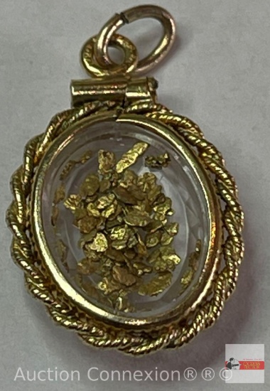 Jewelry - Pendant, 1/20k gold filled bezel w/ gold nuggets