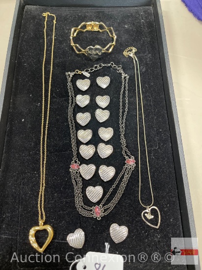 Jewelry - Heart motif necklaces and bracelet