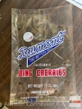 Ephemera - 6, 12oz cello bags for Dumont Bing Cherries, Stockton, CA