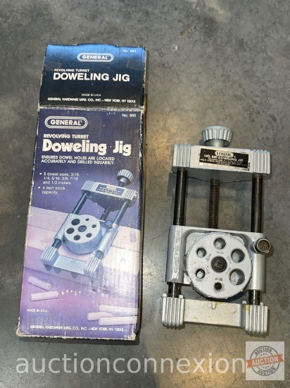 Tools - General Doweling Jig, revolving turret in box, 4" stock capacity