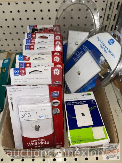 Hardware - GE Electronic Coax Cable wall plates and ethernet/network wall plates