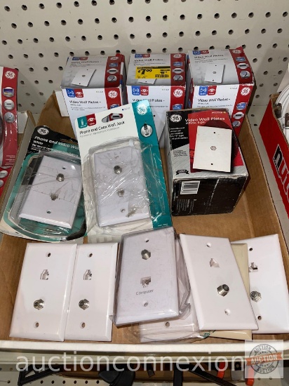 Hardware - 13 packages Wall video/phone/coax wall jacks & plates