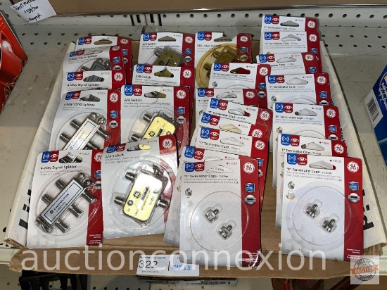 Hardware - 24 packages - 14 "F" Terminator caps, 4 - A/B Switches, 5 - 4way signal splitters