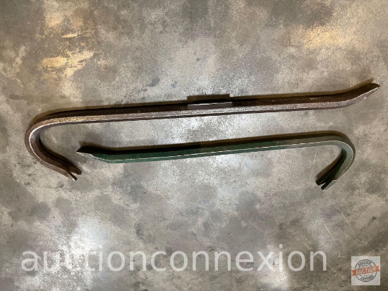 Tools - 2 Vintage pry bars, 21" TCTW, 18" USA