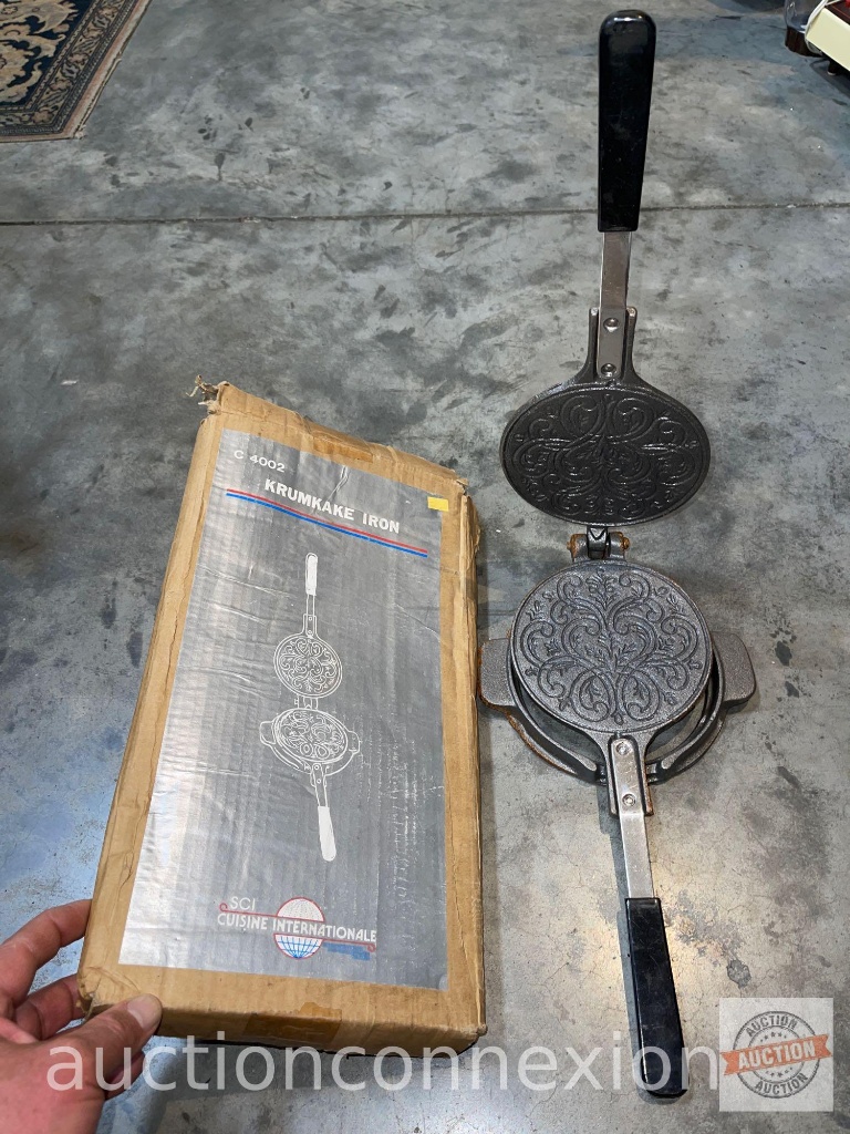 cast iron krumkake iron
