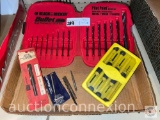 Tools - Black & Decker Bullet Drill Bits in poly case & misc. drill bits & precision screwdriver set