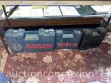 Tools - 3 empty poly tool cases, 2 Bosch, 1 Black & Decker