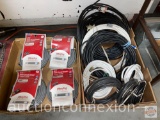 Tools - Coax cables, 4 - 50ft packages & 8 misc. cables of various size