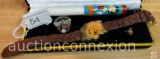 Jewelry - Disney - Winnie the Pooh Timex watch w/leather band, Mickey Mouse ring watch, Mickey pin &