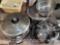Kitchen ware - misc. as is, no cords, electric skillet, electric fondu pot, cook pots