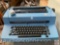 Vintage IBM Selectric II Correcting typewriter, blue with extra type ball