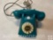 Telephone - Metropolis teal colored push button rotary styled land line telephone by Conair Corp.