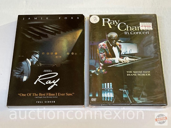 DVD's - 2 unopened DVD - The movie "Ray" and Ray Charles in concert