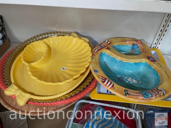 8 party platters/trays - 14"w, 16"w, 17"w