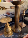 3 Brass decor candle holders - 7