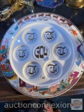 Rosenthal Judaica Collection Seder Platter by Gallery Jerusalem with Hebrew script14.25