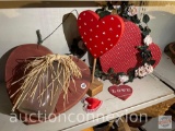 Hearts - decor box, wall vase, decor floral heart wreath etc.