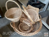 Baskets - 5 - large double handled low basket 25