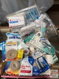 First-Aid supplies - cold packs, bandages, tender tape, non-stick pads, frog splints, bandage rolls