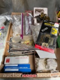 Hardware - boxes of hinges, door locks, tumblers etc.