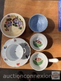 Dishware - 6 items - Cordon Bleu bowl and plate, Gibson floral bowl, Villeroy & Boch Design Naif bow