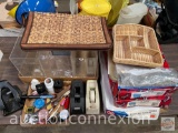 Office supplies - File folders, Hanging File folders, lucite storage boxes, tape measures, tape disp