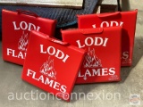 4 stadium cushions, Lodi Flames, 13x13