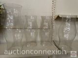 Glassware - 4 hurricane globes, 1 - 14