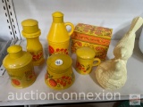Vintage Avon - 7 items - 6 are Pennsylvania Dutch design, 1 is The Nestlings Garlandia Pomander