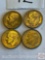 Coins - 4 Dimes - 1948, 1953, 1958, 1964 Eisenhower Dimes