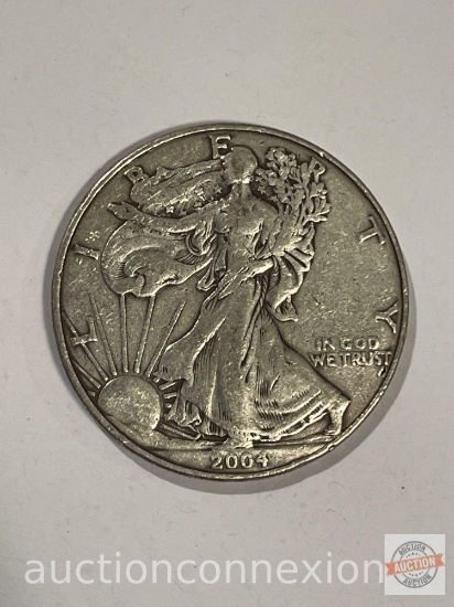 Coins - Walking Liberty Silver Dollar, 1 oz. fine silver, 2004