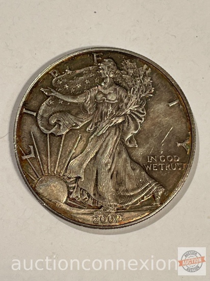 Coins - Walking Liberty Silver Dollar, 1 oz. fine silver, 2002