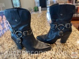 Harley Davidson boots - women's sz 9, Black leather upper balance man made materials