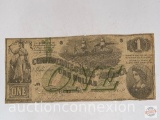 Currency - 1862 confederate $1 bill, T-45 PF2, Note rarity 5, Series#2, B. Ducan Columbia SC