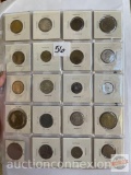 Coins - 20 misc. foreign coins and tokens