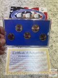 Coins - 2001 Philadelphia Mint Edition State Quarter Collections, NY, NC, RI, VT, KY