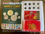 Coins - World Coin Book, Singapore coin sets & 8 foreign coins