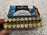 Ammo - Federal Power-Shok 30-06 Springfield, 125 grain soft point, 20 whole, 6 spent shells