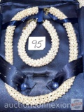 Jewelry - Multi strand twisted pearl necklace and matching bracelet