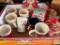 Christmas - coffee mugs, coasters, Peppermint dip bowls w/spreaders