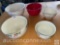 Dish ware - 5 Mixing bowls, Hall's kitchenware bowls, Kitchen Kraft oven ware bowls