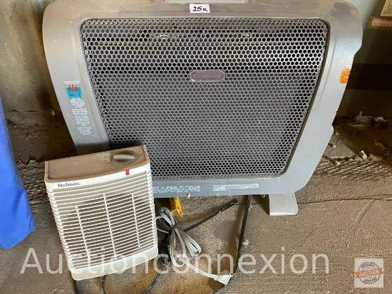 Heaters - 2 portable heaters - 1 Sm. Holmes, 1 Honeywell