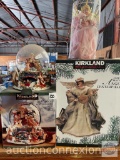 Christmas - Kirkland Centerpiece angel in box, Kirkland musical water globe (no water) & vintage