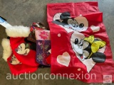Disney - Mickey/Minnie wind flag, Minnie Christmas stockings, Hannah Montana stocking & misc. stock