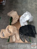 Women's Shoes - 4 pr. boots, sz 7.5, 8, Dingo, leather Zodiac