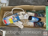 Electrical - 2 sm power strips and 5 extension cords